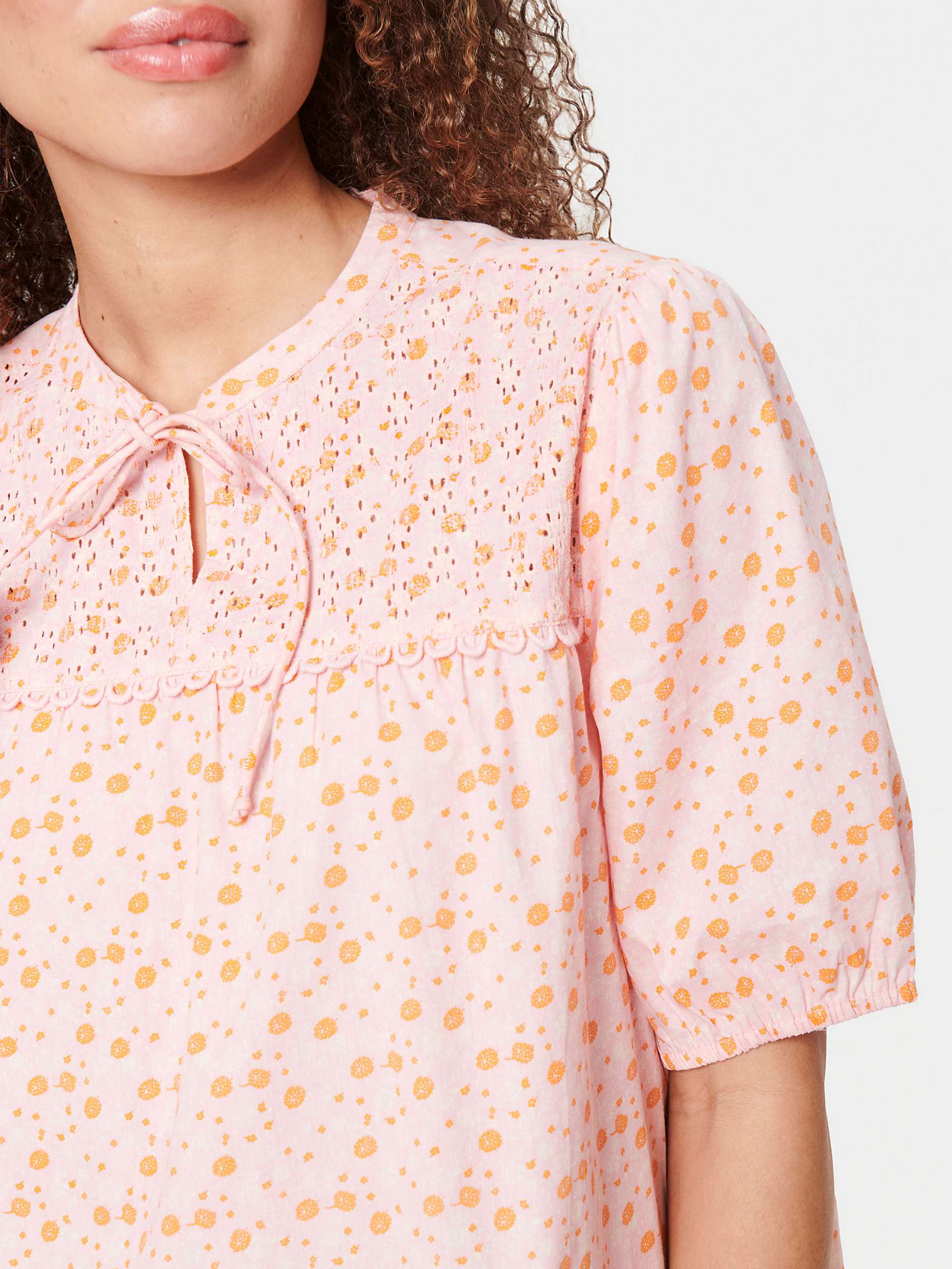 Buy Saint Tropez Urd Cotton Floral Midi Dress, Tulle Pink Online at johnlewis.com