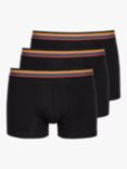 Paul Smith Colour Band Stretch Cotton Trunks, Pack of 3, Black
