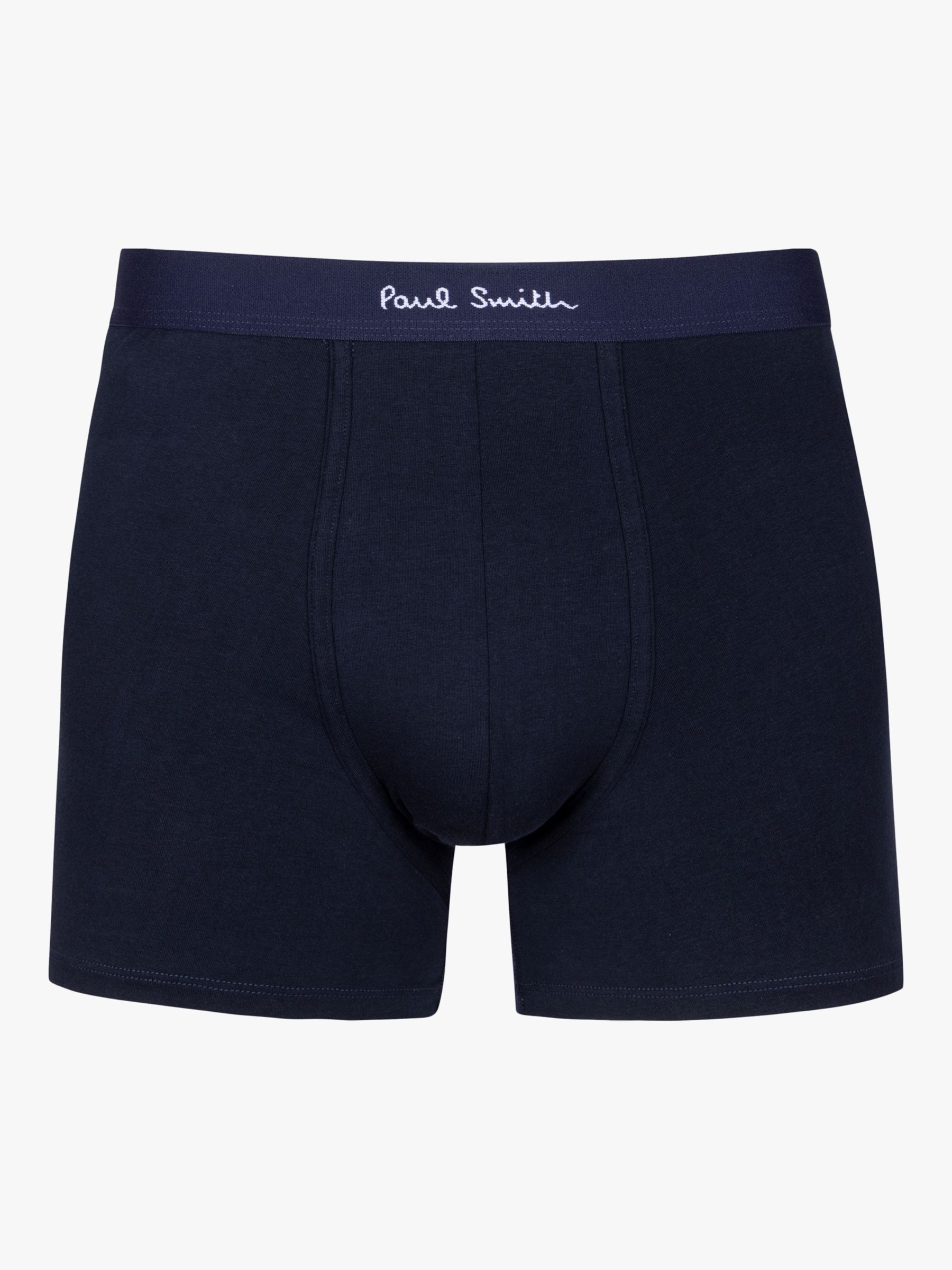 Paul Smith Organic Cotton Long Trunks, Pack of 3, Navy at John Lewis ...