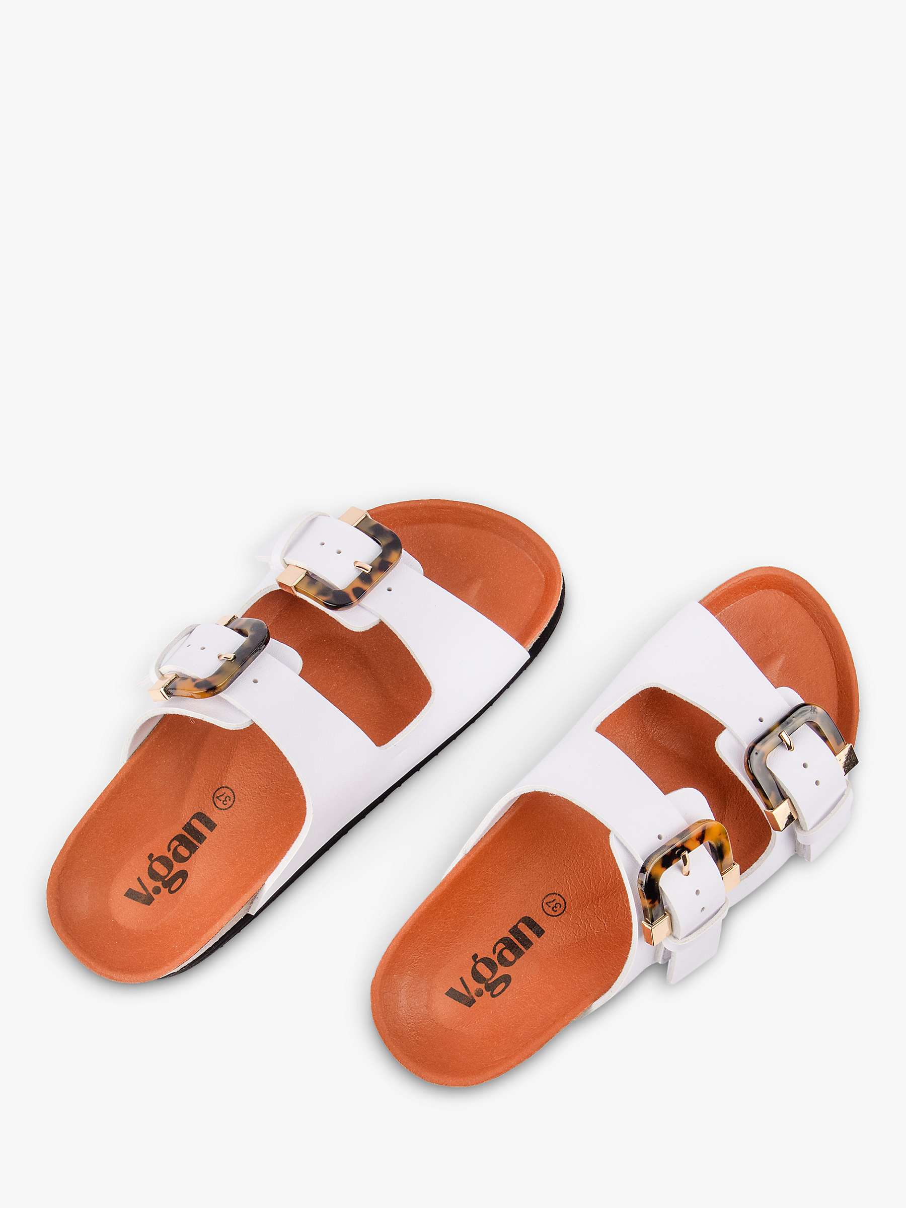 Buy V.GAN Vegan Plum Tortoiseshell Double Strap Footbed Sandals Online at johnlewis.com