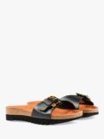 V.GAN Vegan Cherry Tortoiseshell Footbed Sandals, Black