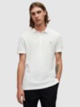 AllSaints Organic Cotton Reform Polo Top, Pack of 2, Optic White/Still Blue