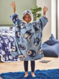 Disney Marvel Avengers Kids' Oversized Fleece Hooded Blanket, Blue