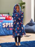 Spidey And His Amazing Friends Kids' Oversized Fleece Hooded Blanket, Blue/Multi