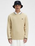 Fred Perry Waffle Stitch Knit Jumper, Oatmeal