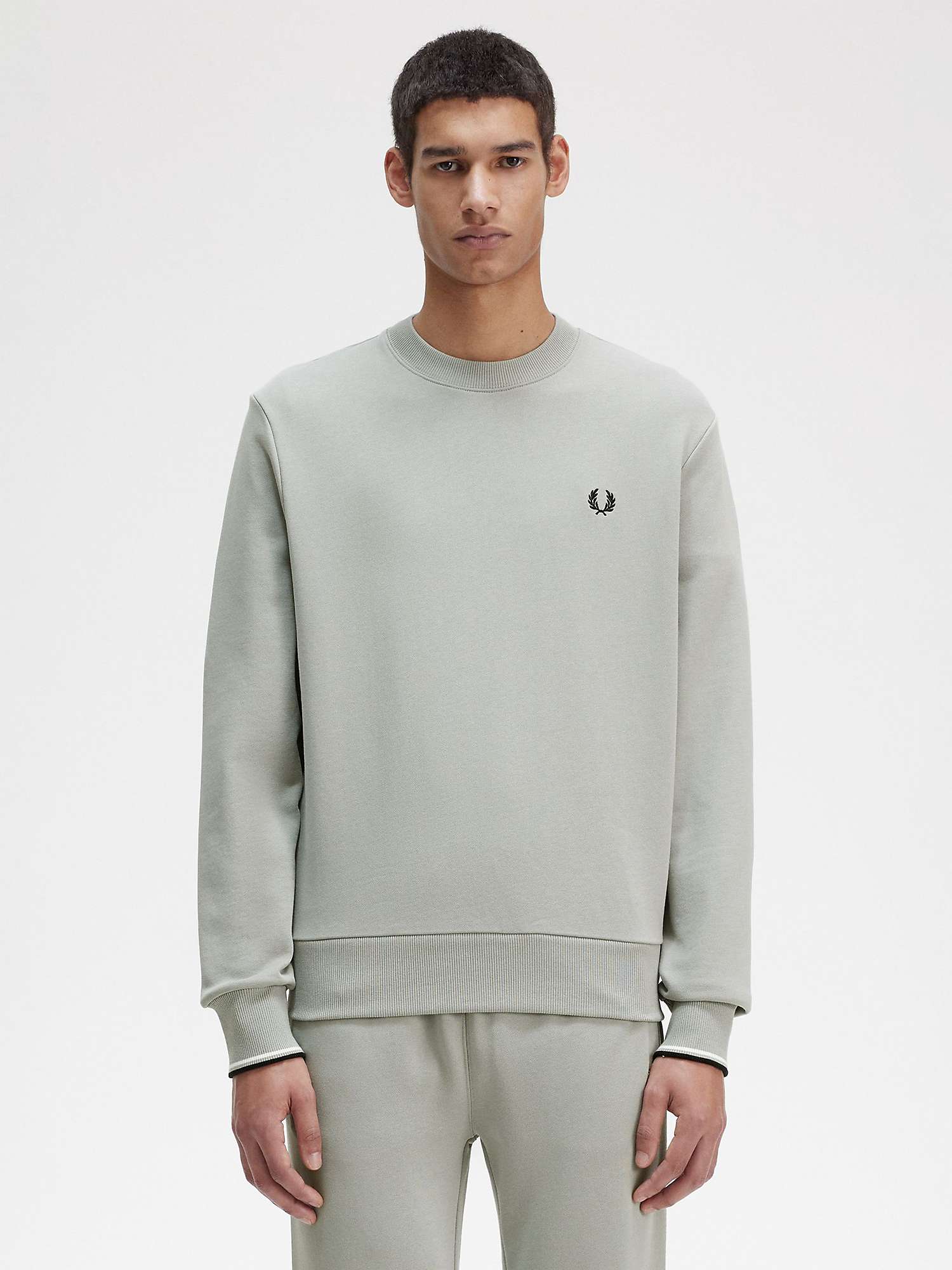Buy Fred Perry Crew Neck Jumper, Limestone Online at johnlewis.com