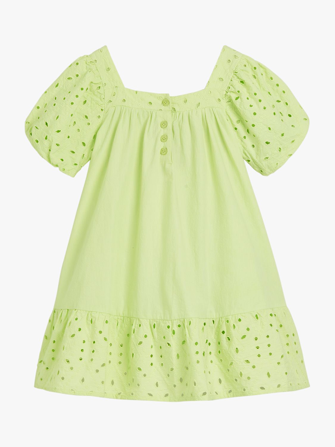Buy Whistles Kids' Broderie Trapeze Dress, Lime Online at johnlewis.com