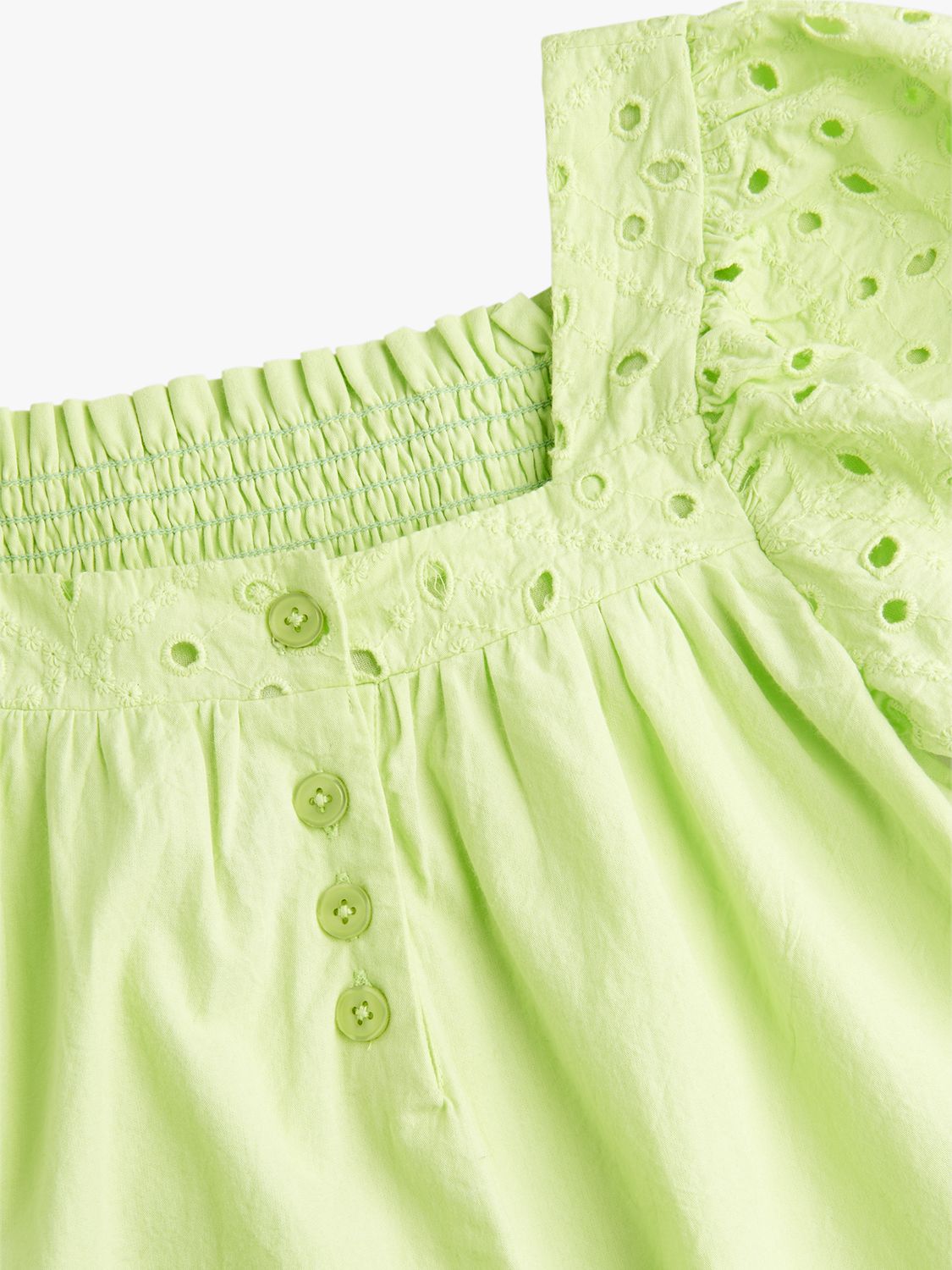 Buy Whistles Kids' Broderie Trapeze Dress, Lime Online at johnlewis.com