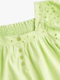 Whistles Kids' Broderie Trapeze Dress, Lime