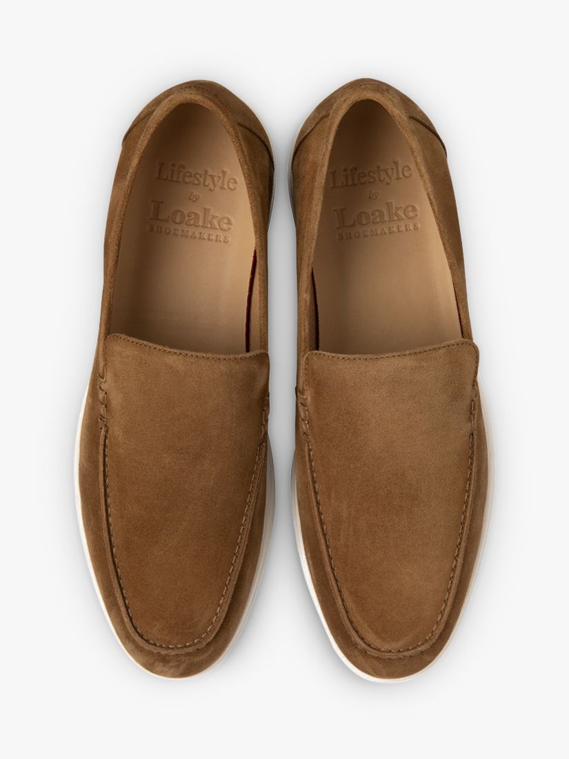 Buy Loake Tuscany Suede Loafers, Chestnut Online at johnlewis.com