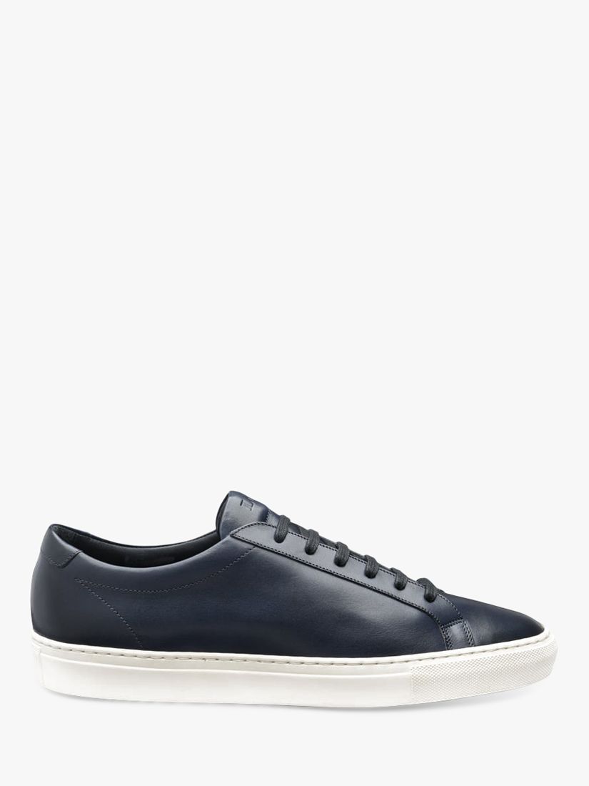 Loake Sprint Leather Trainers, Blue, 8