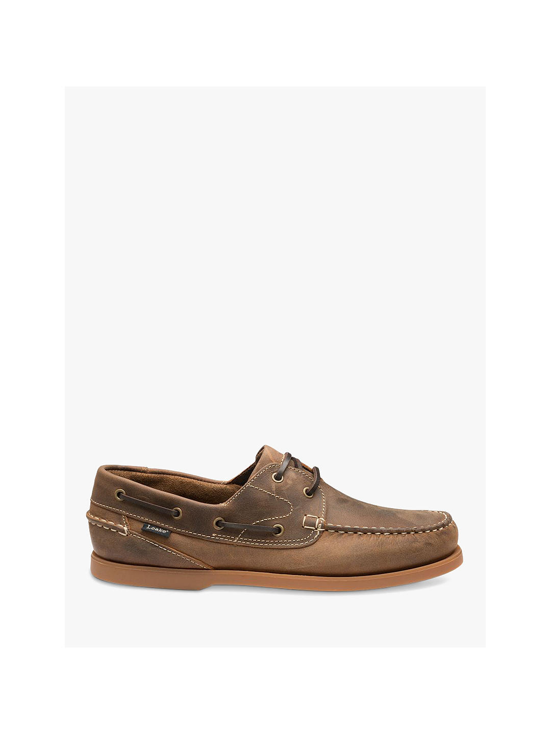 Loake Lymington Oiled Nubuck Boat Shoes, Brown