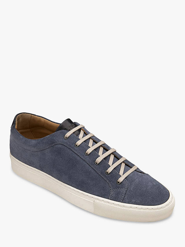Loake Dash Suede Leather Trainers, Blue