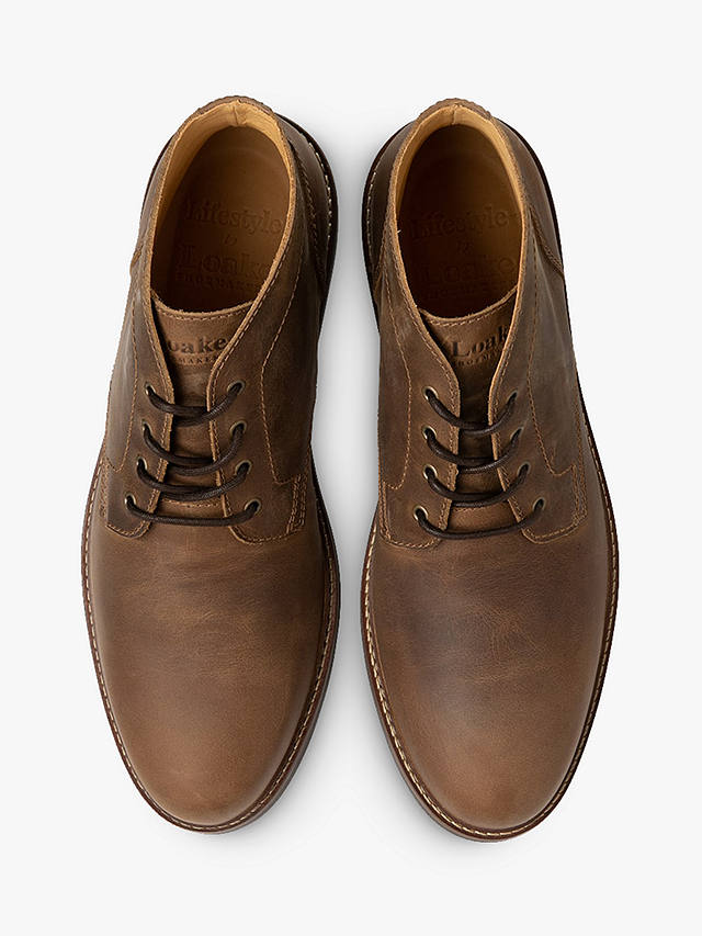 Loake Gilbert Nubuck Leather Chukka Boots, Brown