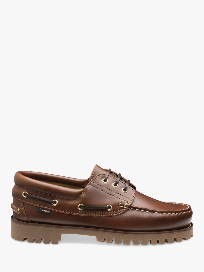 Loake 522 Chunky Sole Deck Shoes, Brown at John Lewis & Partners