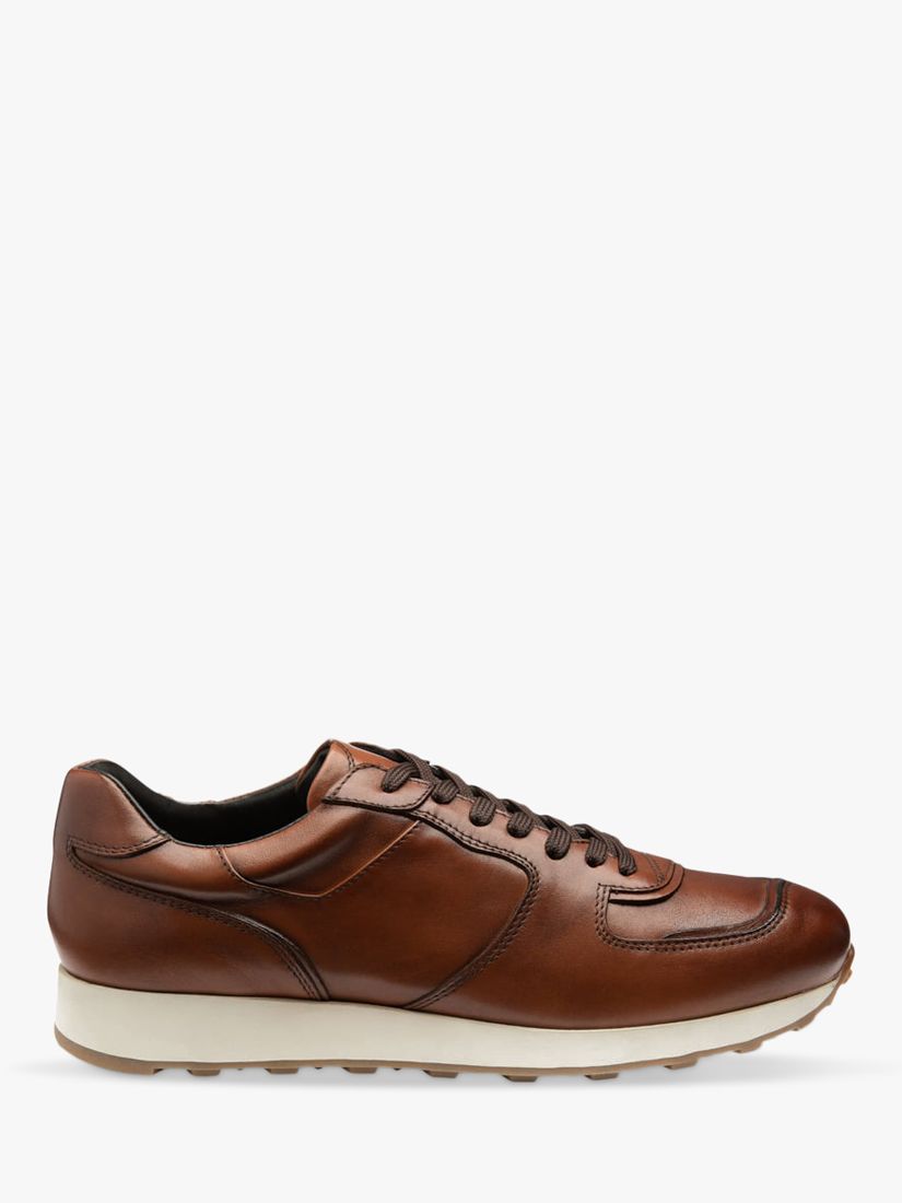 Loake Foster Leather Trainers, Brown at John Lewis & Partners