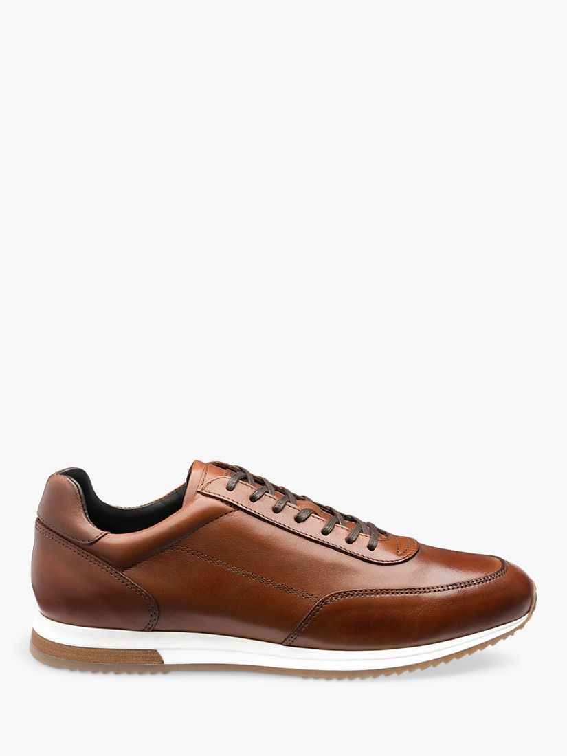 Loake Bannister Leather Trainers, Brown at John Lewis & Partners
