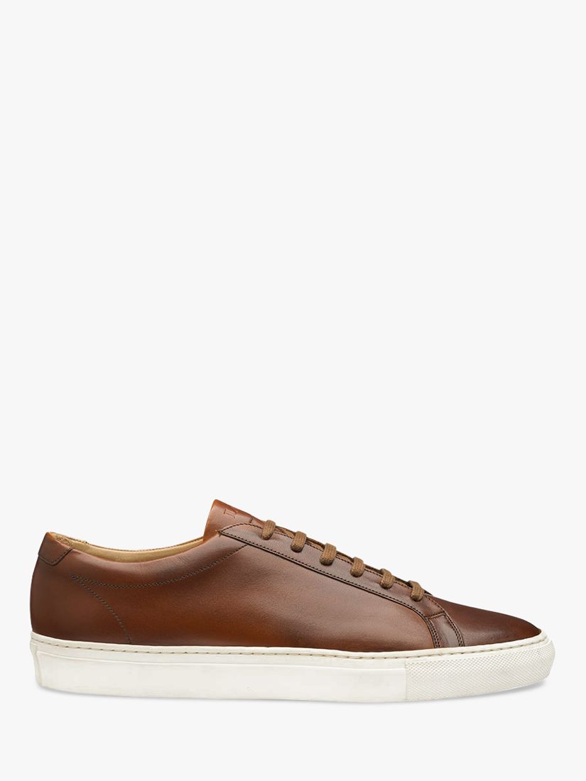 Loake Sprint Leather Trainers, Chestnut at John Lewis & Partners