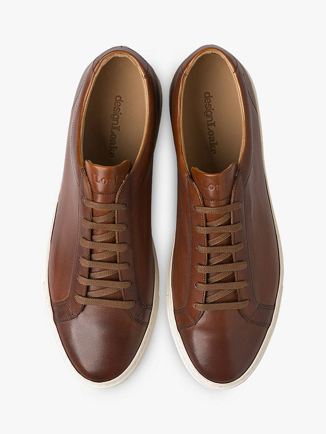 Loake Sprint Leather Trainers, Chestnut