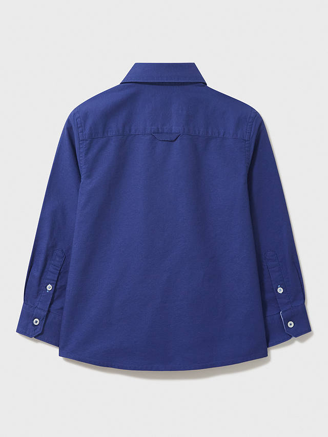 Crew Clothing Kids' Mini-Me Oxford Shirt, Navy Blue