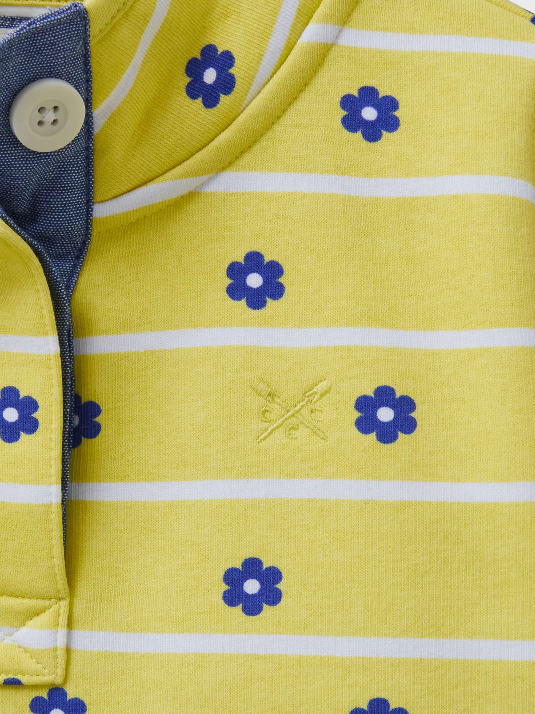 Buy Crew Clothing Kids' Padstow Daisy Stripe Sweatshirt, Light Yellow Online at johnlewis.com