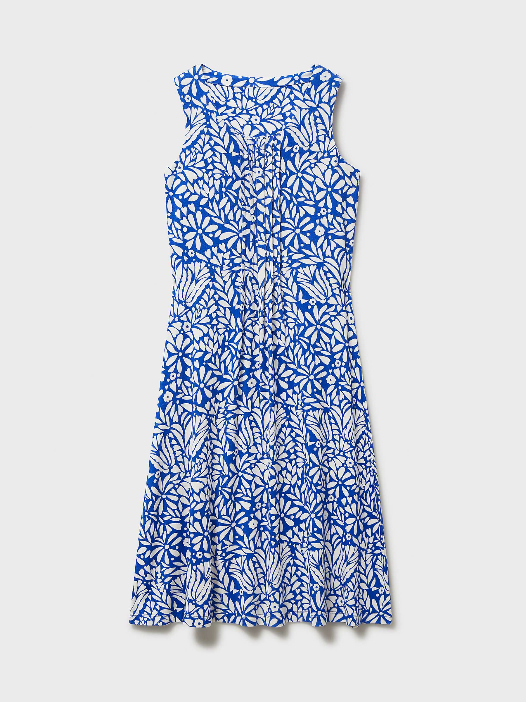 Buy Crew Clothing Floral Jersey Sleeveless Dress, Light Blue Online at johnlewis.com