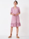 Crew Clothing Eva Floral Ruffle Dress, Multi/Pink