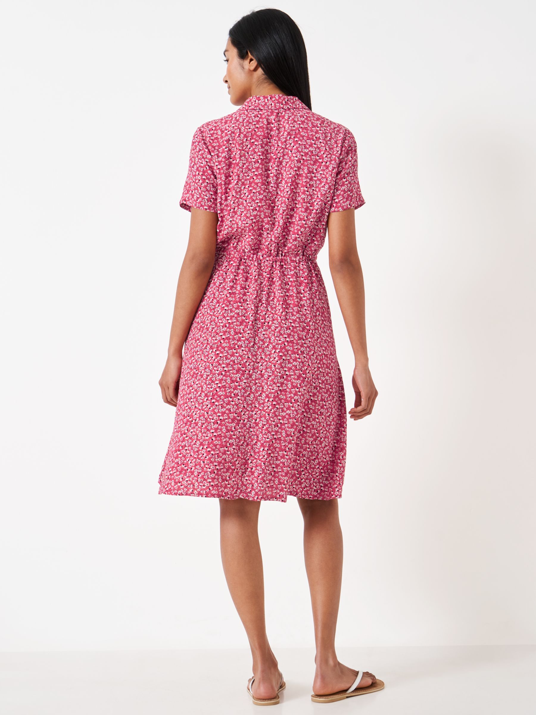 Buy Crew Clothing Ruby Floral Shirt Dress, Raspberry Pink Online at johnlewis.com