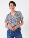 Crew Clothing Ada Monochrome Floral Blouse, White/Multi