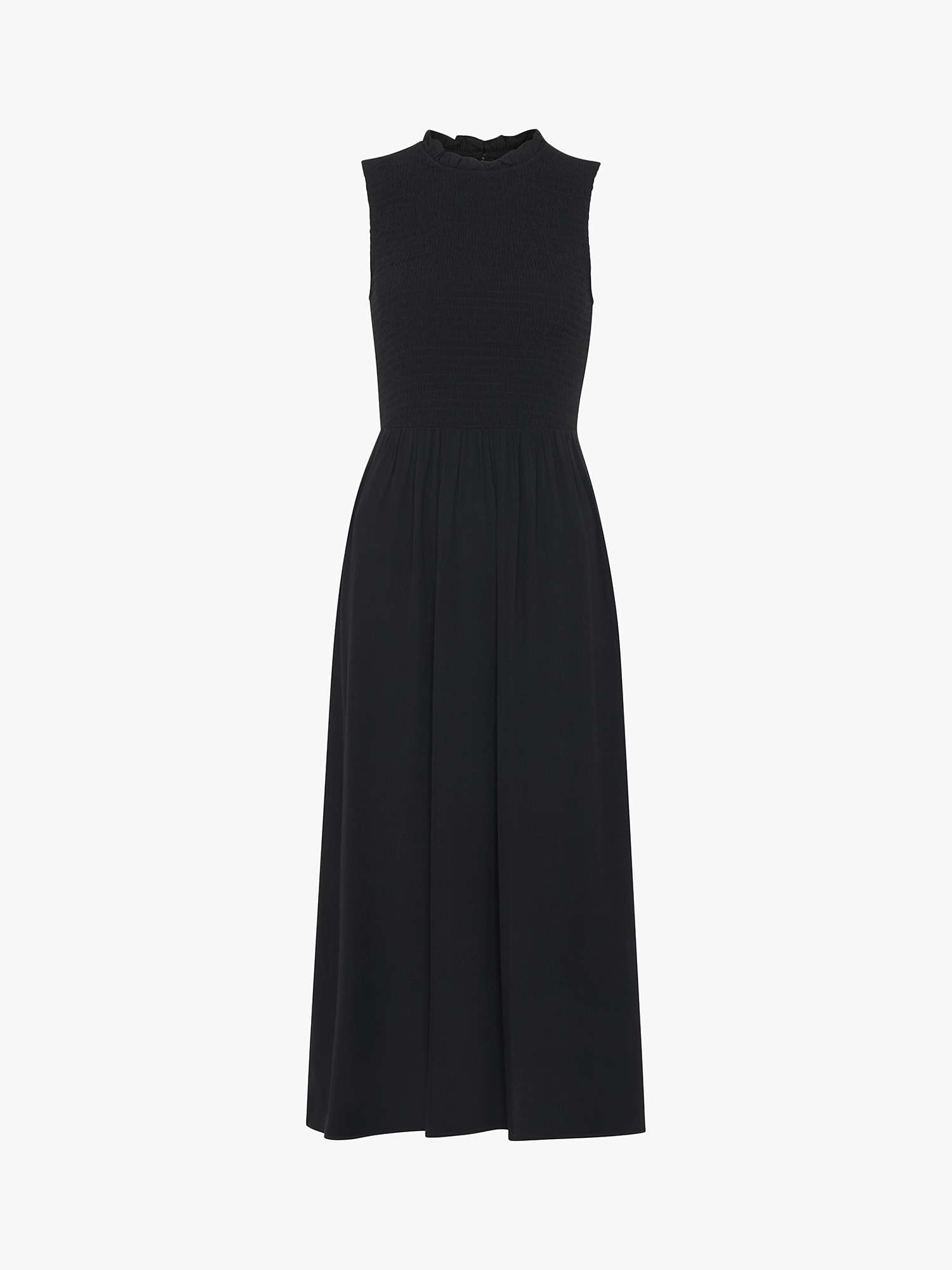 Buy Whistles Heidi Shirred Bodice Midi Dress, Black Online at johnlewis.com