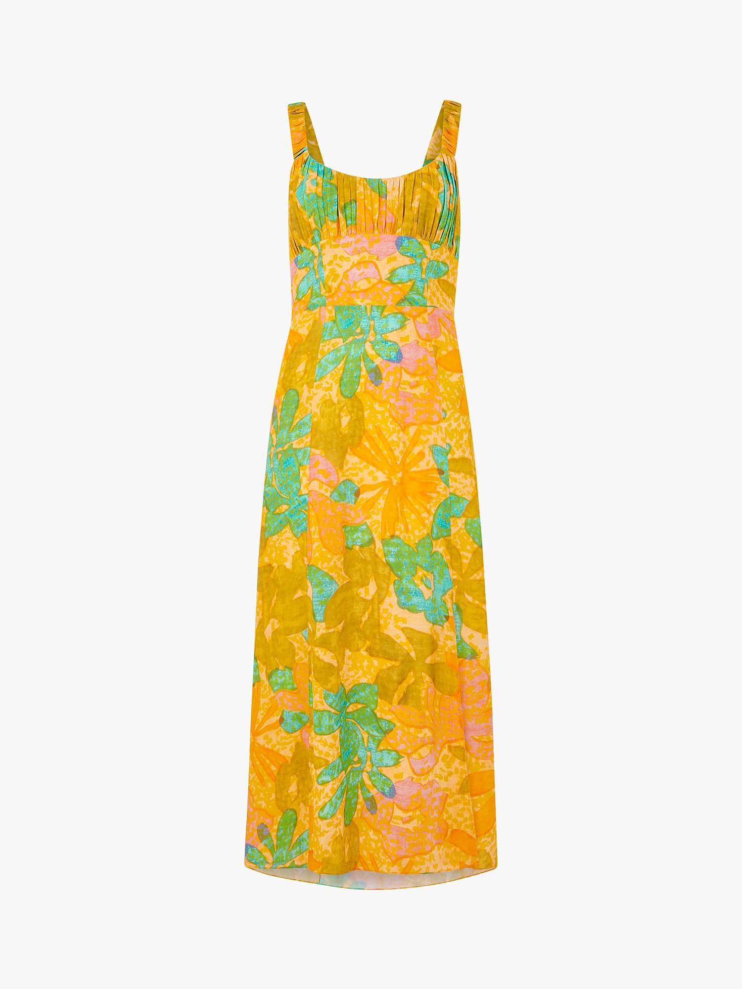 Buy Whistles Palm Floral Carmel Dress, Multi Online at johnlewis.com