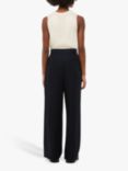 Whistles Fran Pleat Trousers, Black