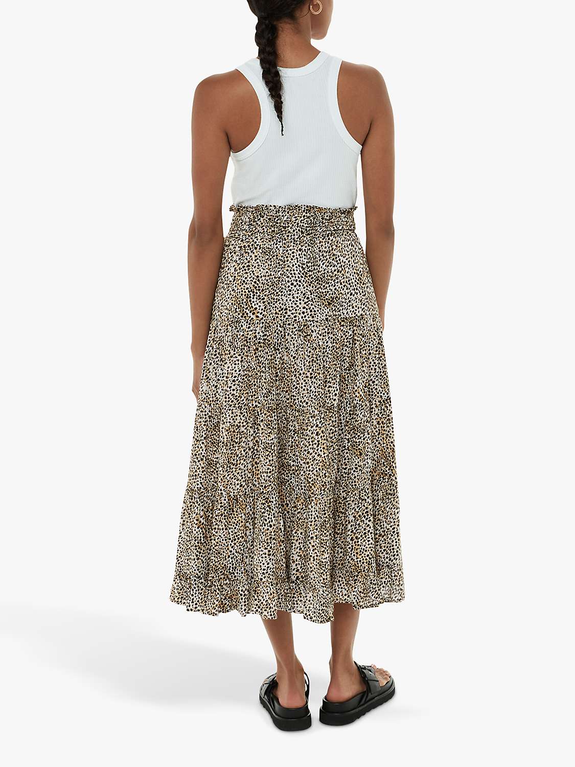 Buy Whistles Ink Spot Crinkle Skirt, Multi Online at johnlewis.com