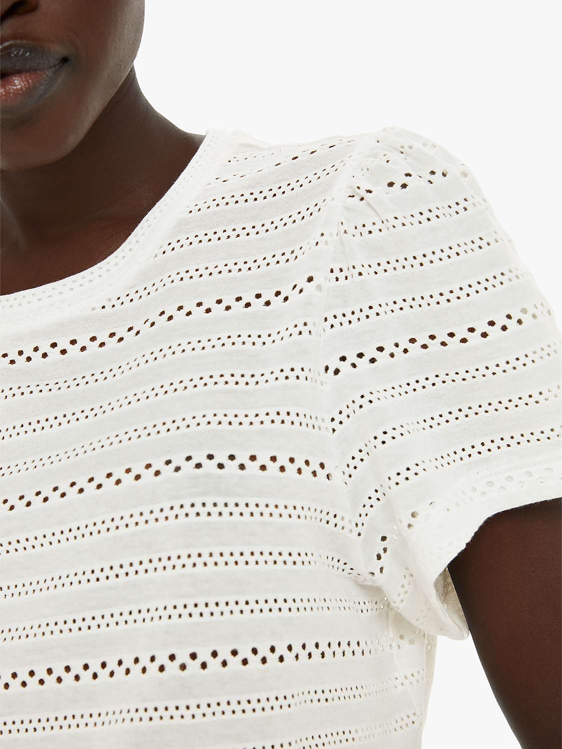 Buy Whistles Broderie Top, Ivory Online at johnlewis.com
