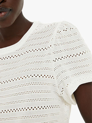 Whistles Broderie Top, Ivory