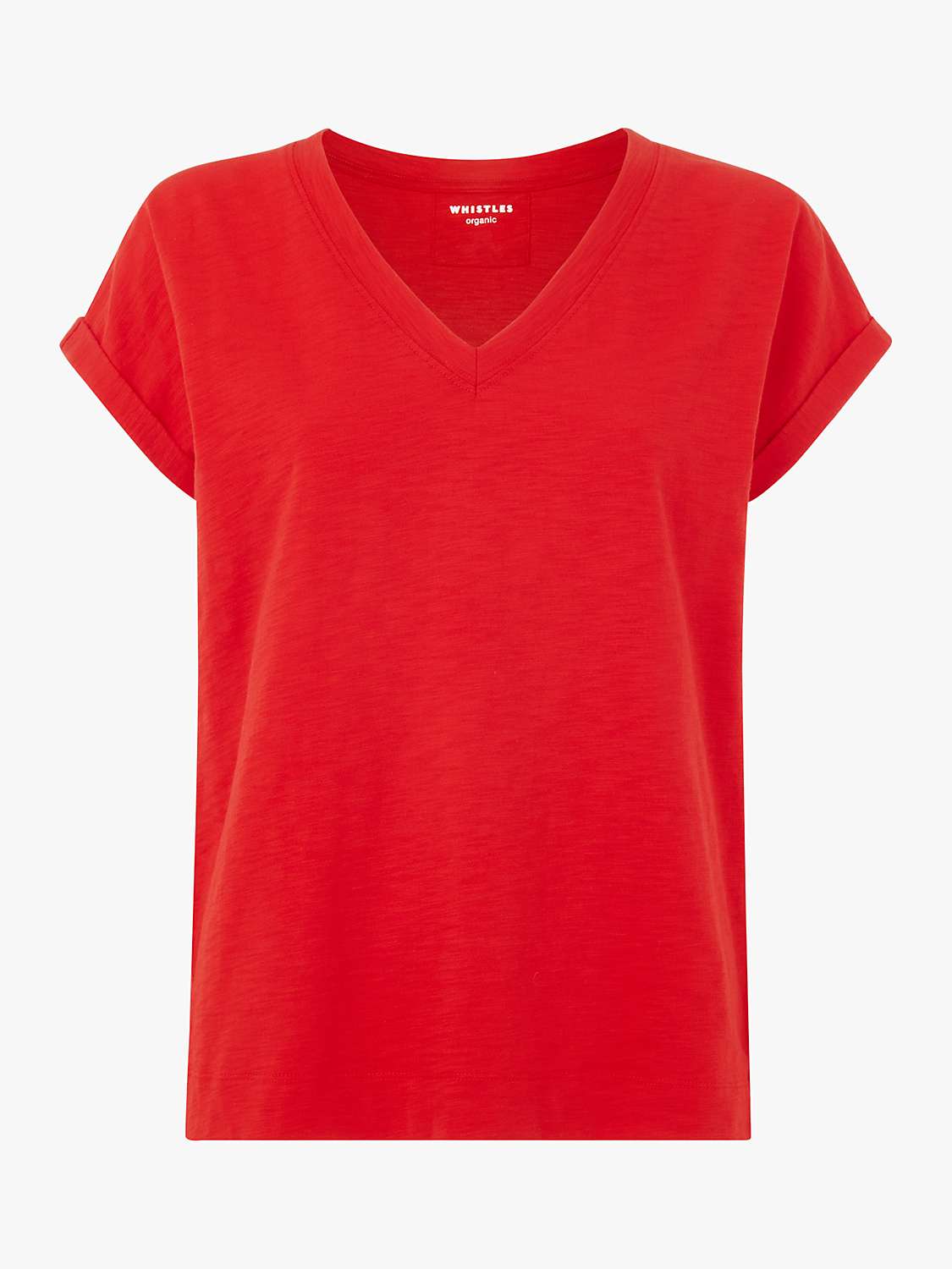 Buy Whistles Willa V-Neck Cap Sleeve T-Shirt Online at johnlewis.com