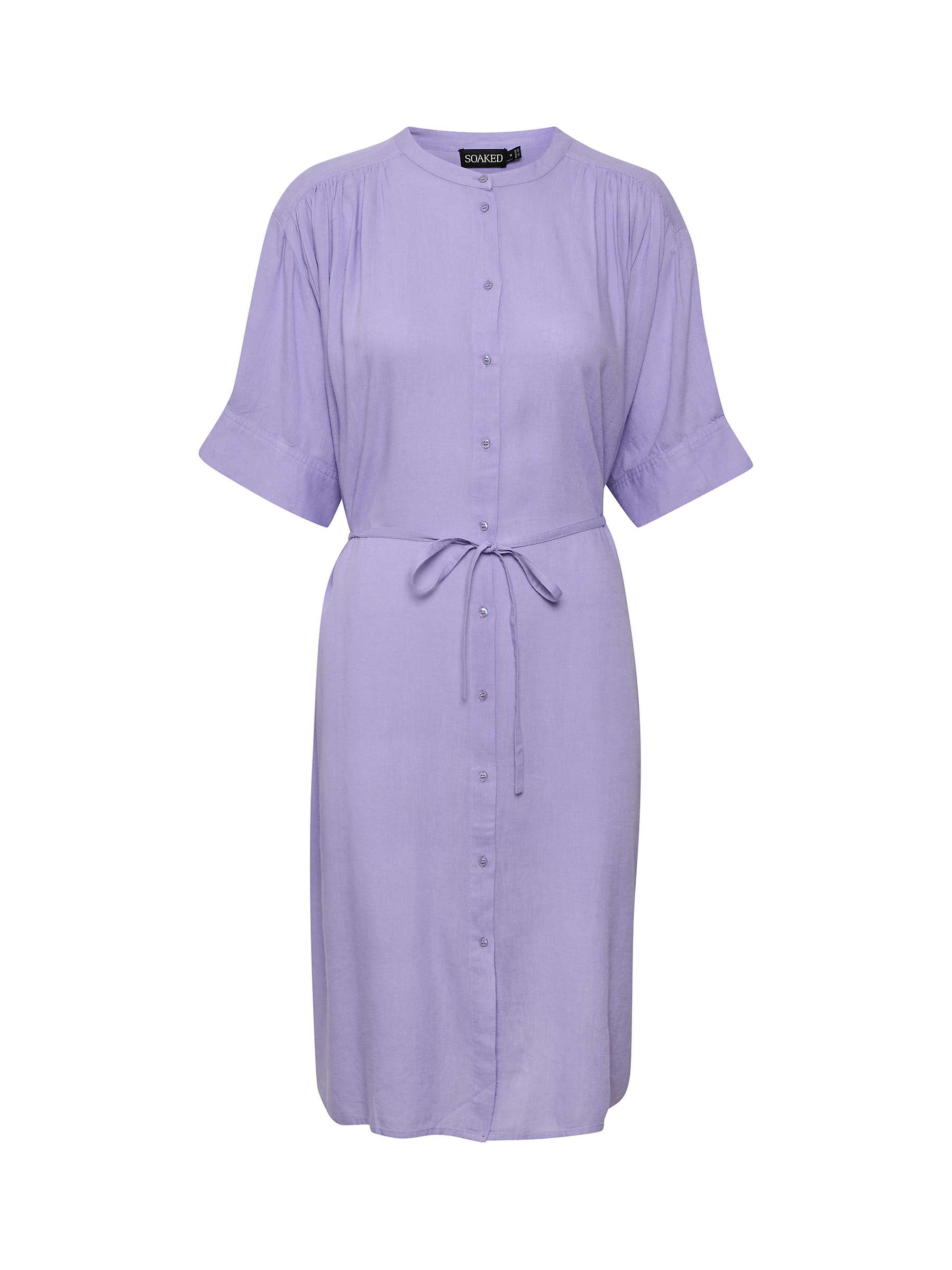 Buy Soaked In Luxury Rosaline Linen Blend Shirt Dress, Sweet Lavender Online at johnlewis.com
