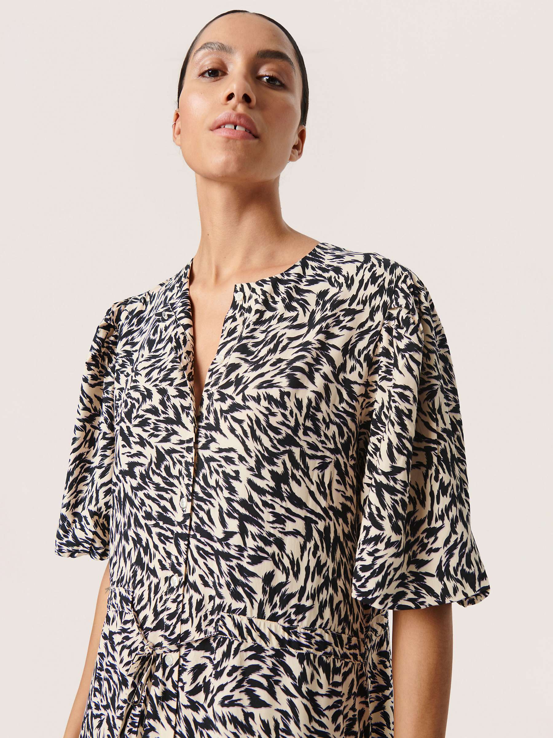 Buy Soaked In Luxury Livinna Midi Shirt Dress, Black Preppy Online at johnlewis.com