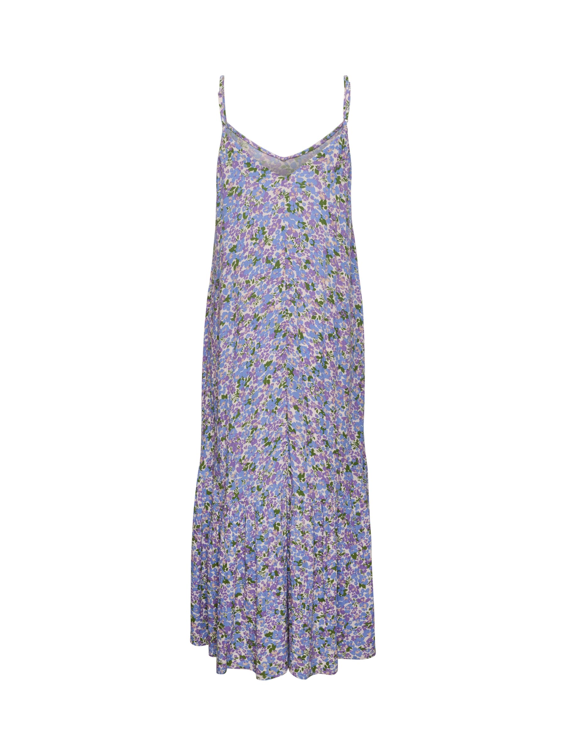 Soaked In Luxury Zaya Strap V-Neck Midi Dress, Lavender/Multi at John ...