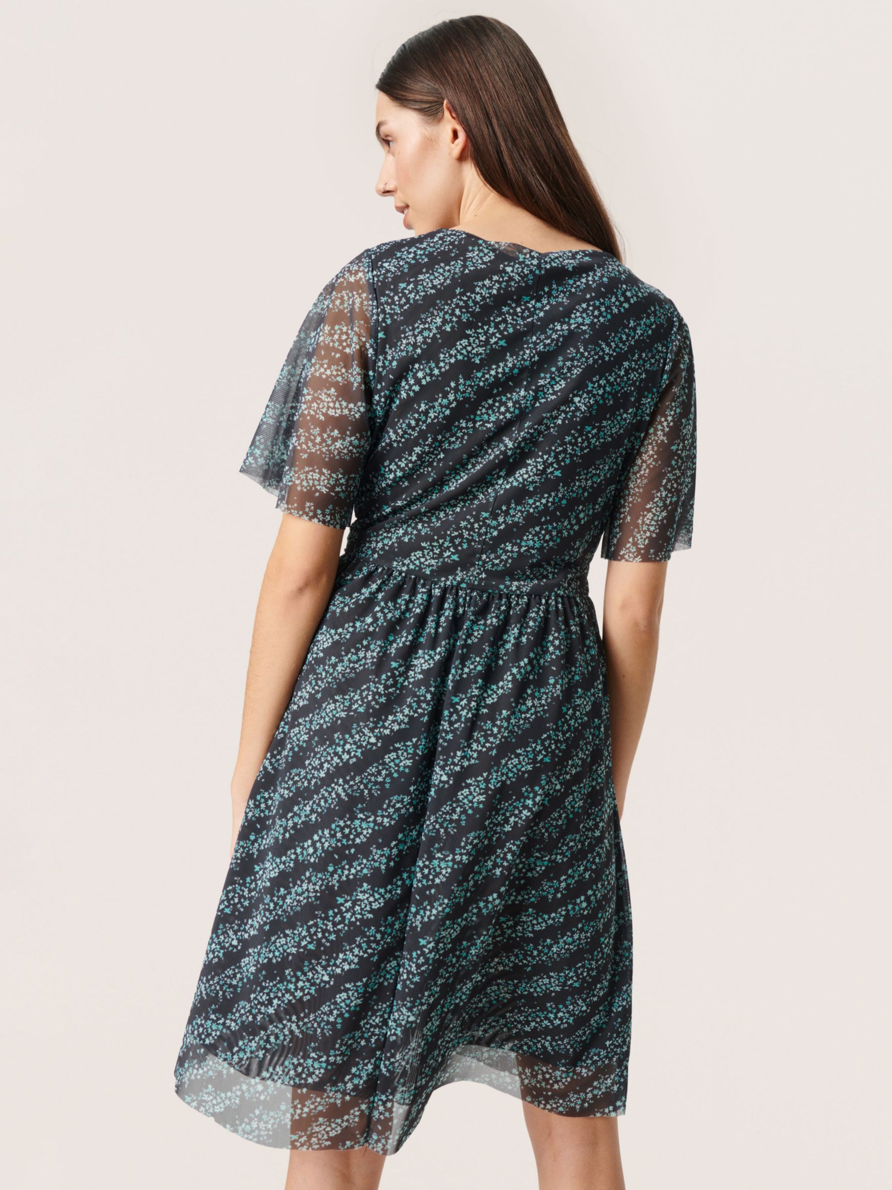 Buy Soaked In Luxury Demara Stripe Dress, Black Online at johnlewis.com