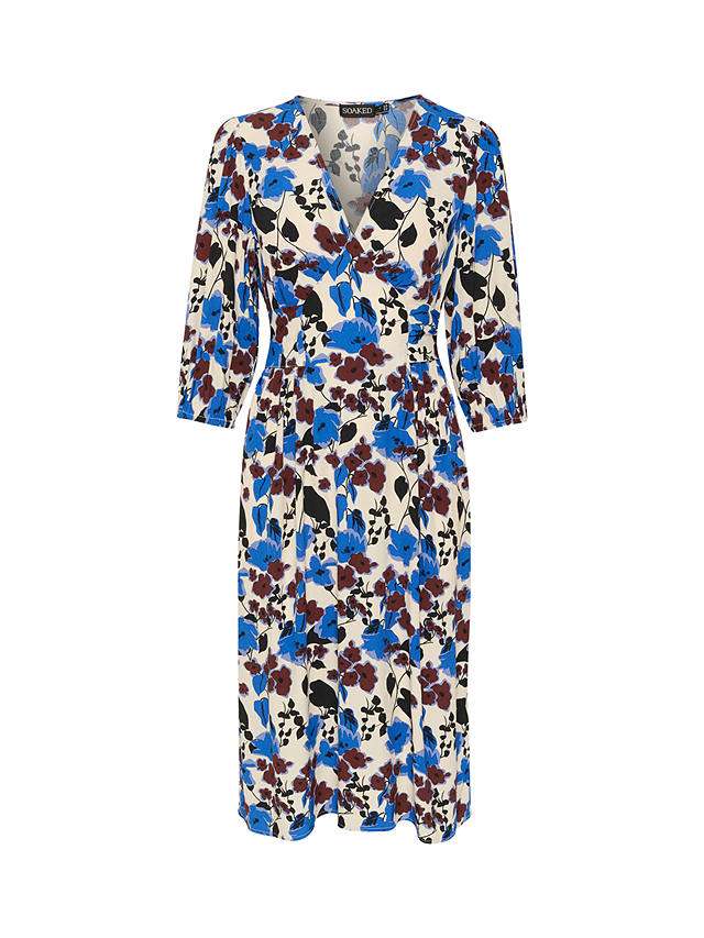 Soaked In Luxury Jaila Floral Dress, Sandshell