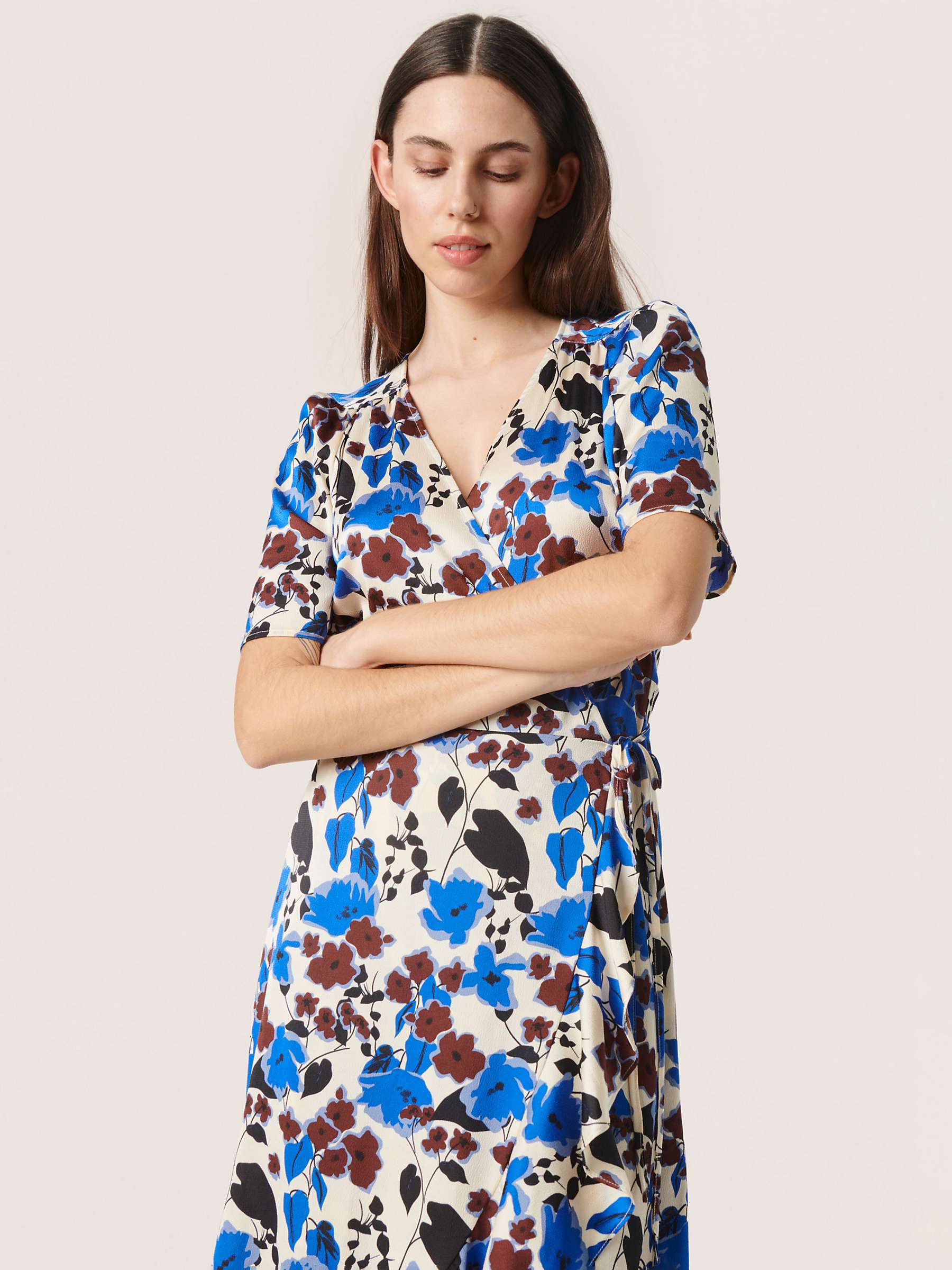 Buy Soaked In Luxury Karven Floral Wrap Dress, Sandshell Online at johnlewis.com