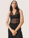 Soaked In Luxury Dolly Lace Top, Black, Black