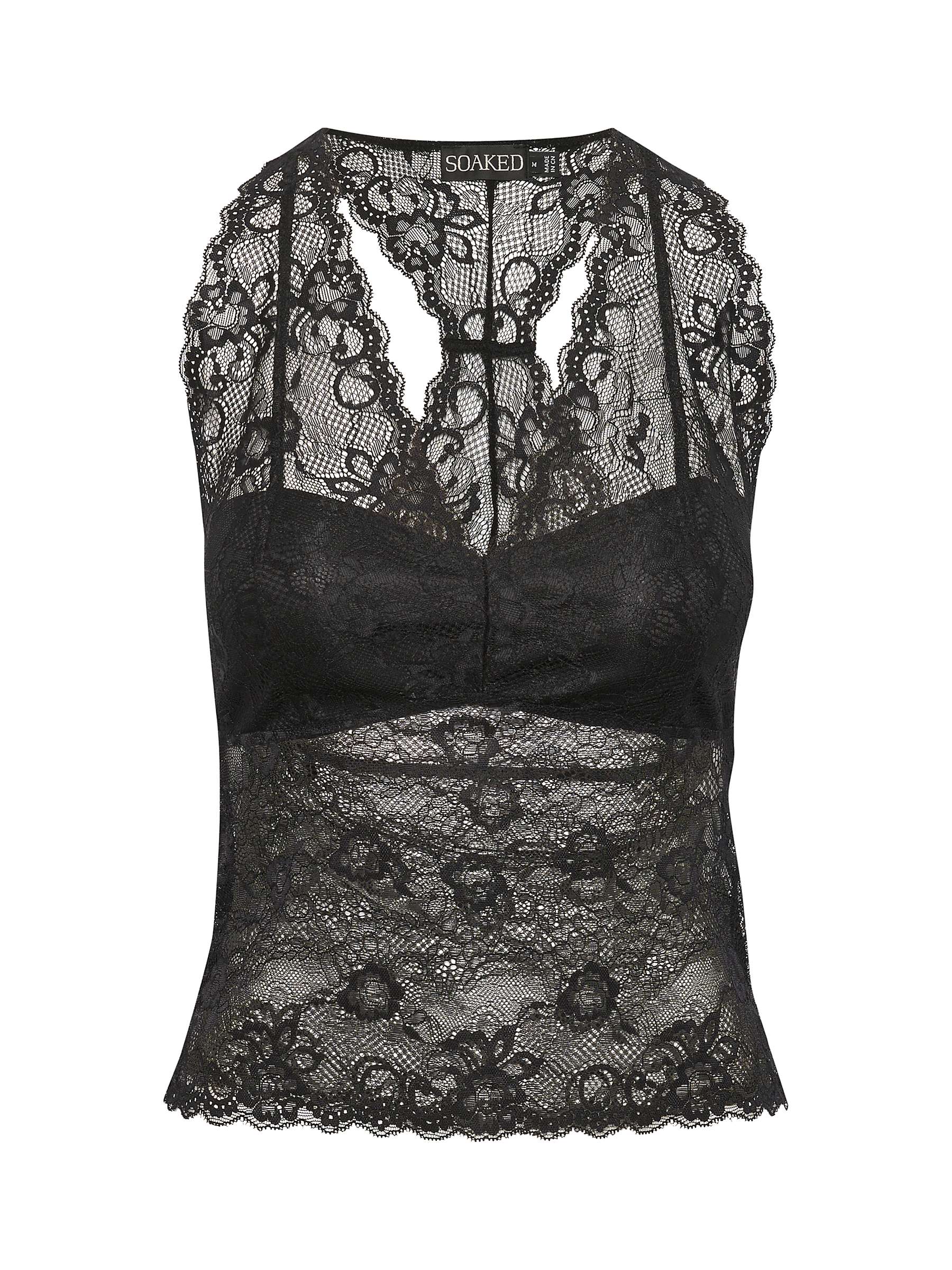 Buy Soaked In Luxury Dolly Lace Top, Black Online at johnlewis.com