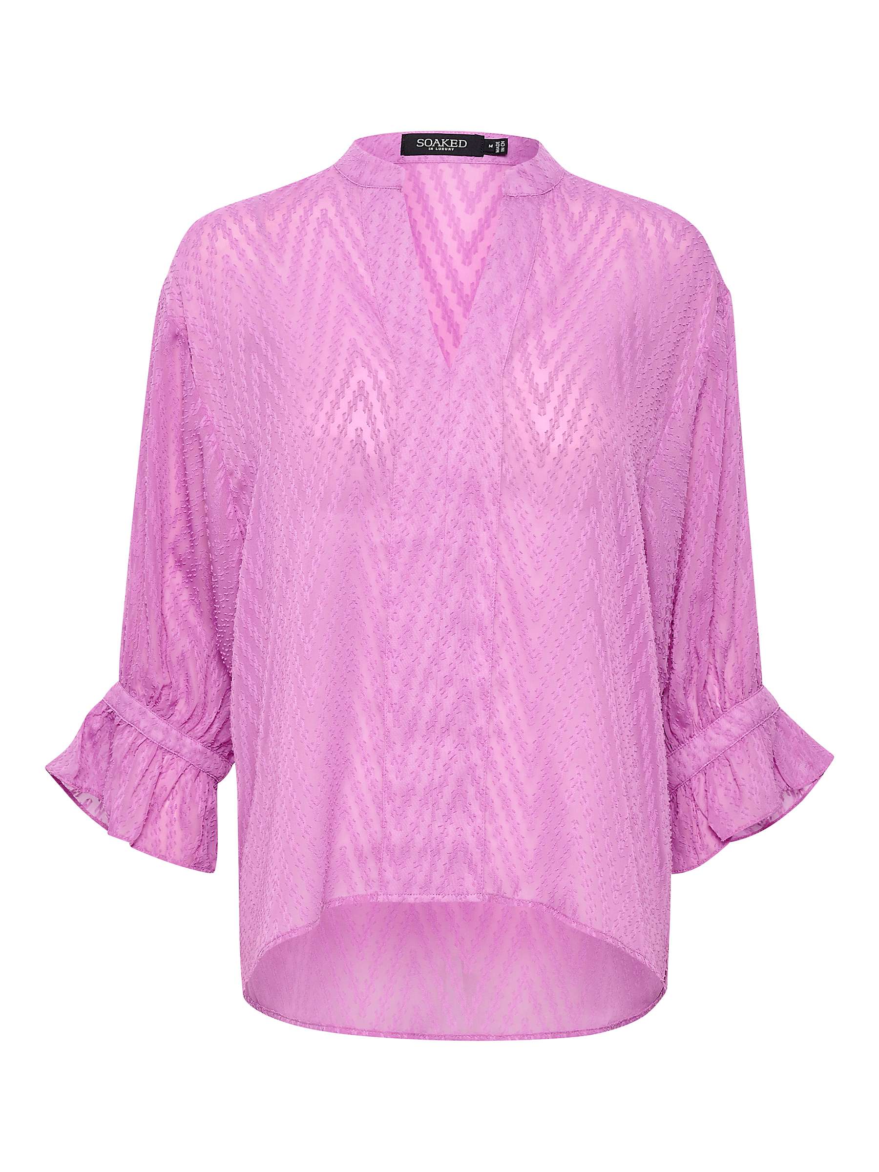 Buy Soaked In Luxury Lavira 3/4 Sleeve Blouse, Lilac Online at johnlewis.com
