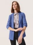 Soaked In Luxury Shirley Plain Ruched Sleeve Blazer
