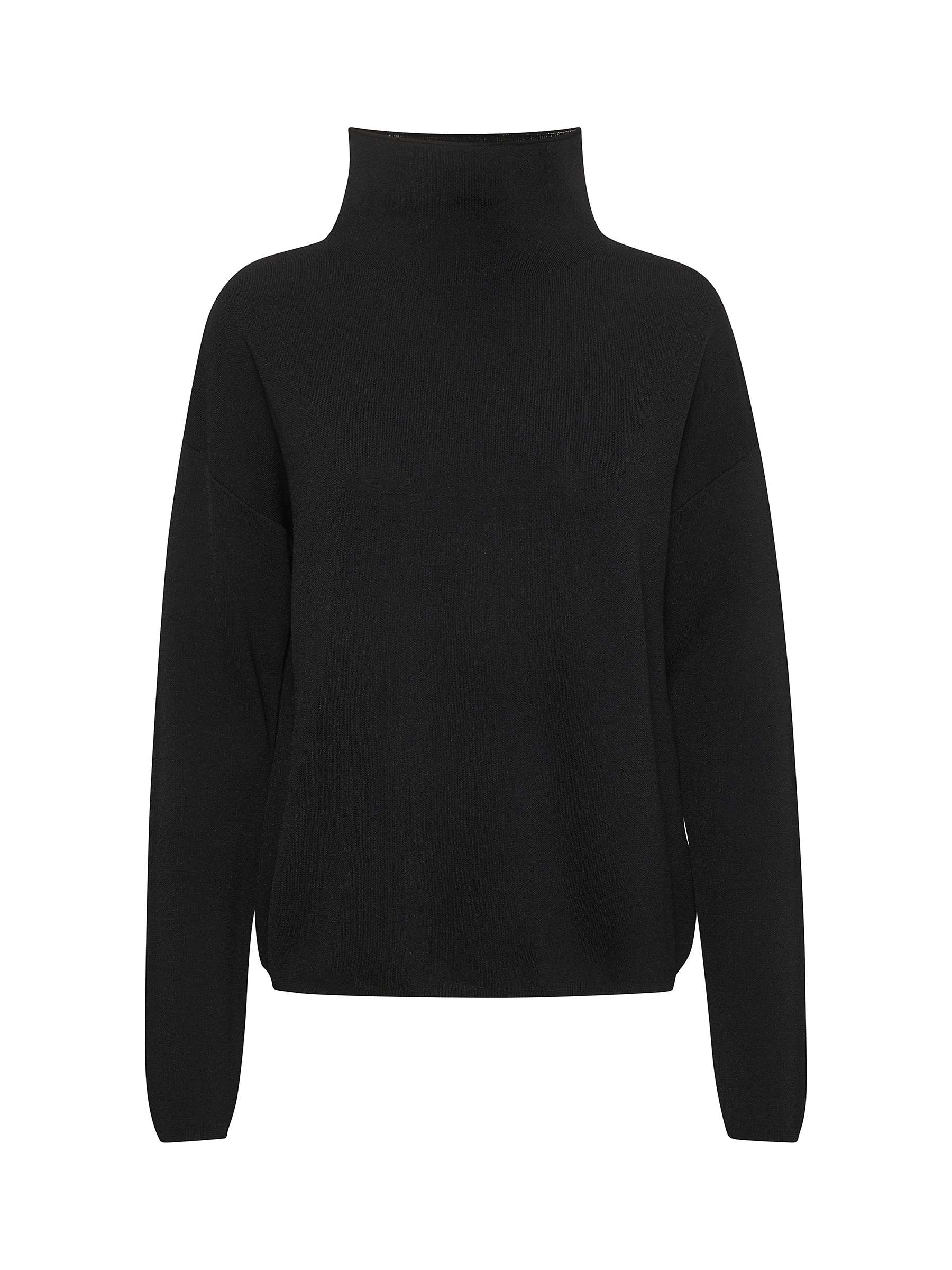 Soaked In Luxury Adrianna Roll Neck Jumper, Black at John Lewis & Partners