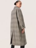 Soaked In Luxury Chicka Classic Check Coat, Black/Multi, Black/Multi