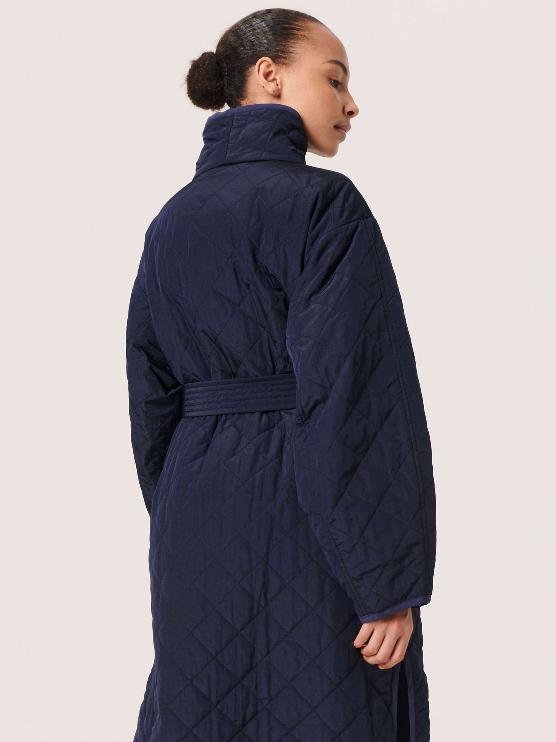 Buy Soaked In Luxury Umina Quilted Knee-Length Coat, Night Sky Online at johnlewis.com