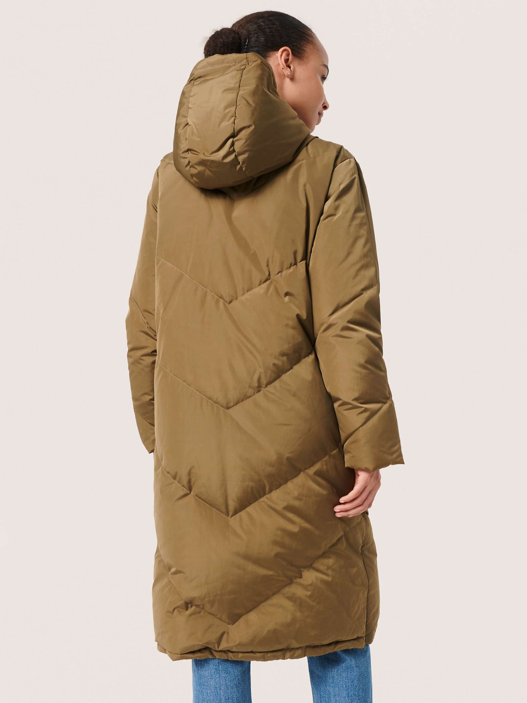Buy Soaked In Luxury Mylo Puffer Longline Coat, Capers Online at johnlewis.com